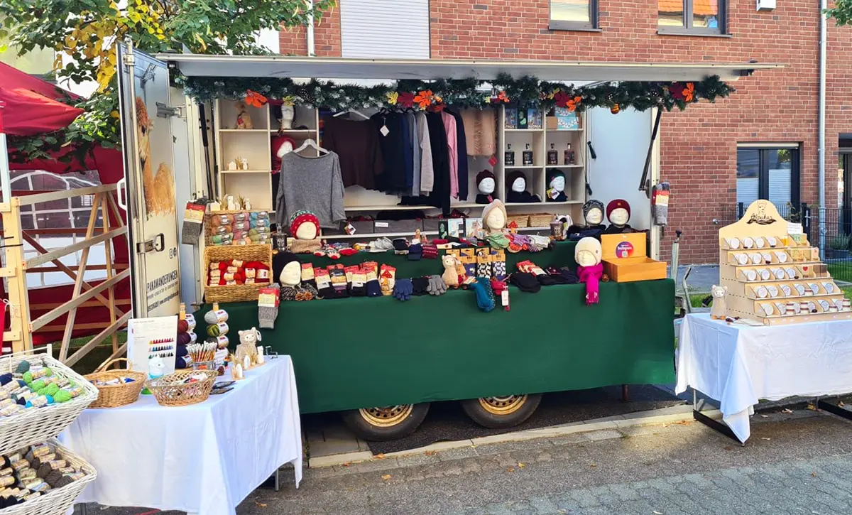 emsige alpakas steinhorst verkaufswagen anhänger